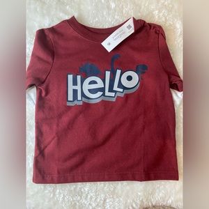 Baby Boys “Hello” Dino Long-sleeve T-shirt